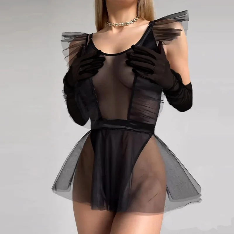 202Summer New Fashion Hot Item Sexy Mesh Jumpsuit Petticoat Gloves Three-Piece Set for Women
202Summer New Fashion Hot Item Sexy Mesh Jumpsuit Petticoat Gloves Three-Piece Set for Women