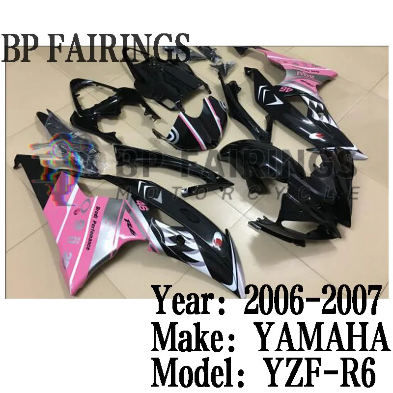 For YAMAHA YZF R6 2006 2007 Fairing ABS bodywork Kits YZF600 R6 07 Abs for YAMAHA YZF R6 2006-2007 Fairings set Pink Black 
For YAMAHA YZF R6 2006 2007 Fairing ABS bodywork Kits YZF600 R6 07 Abs for YAMAHA YZF R6 2006-2007 Fairings set Pink Black