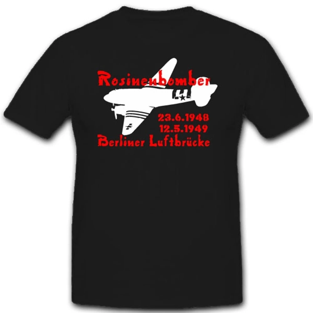 Berlin Berlin Airlift Candy Bomber pattern design -100% cotton summer short sleeve O-neck casual printed men's T-shirt.
Berlin Berlin Airlift Candy Bomber pattern design -100% cotton summer short sleeve O-neck casual printed men's T-shirt.