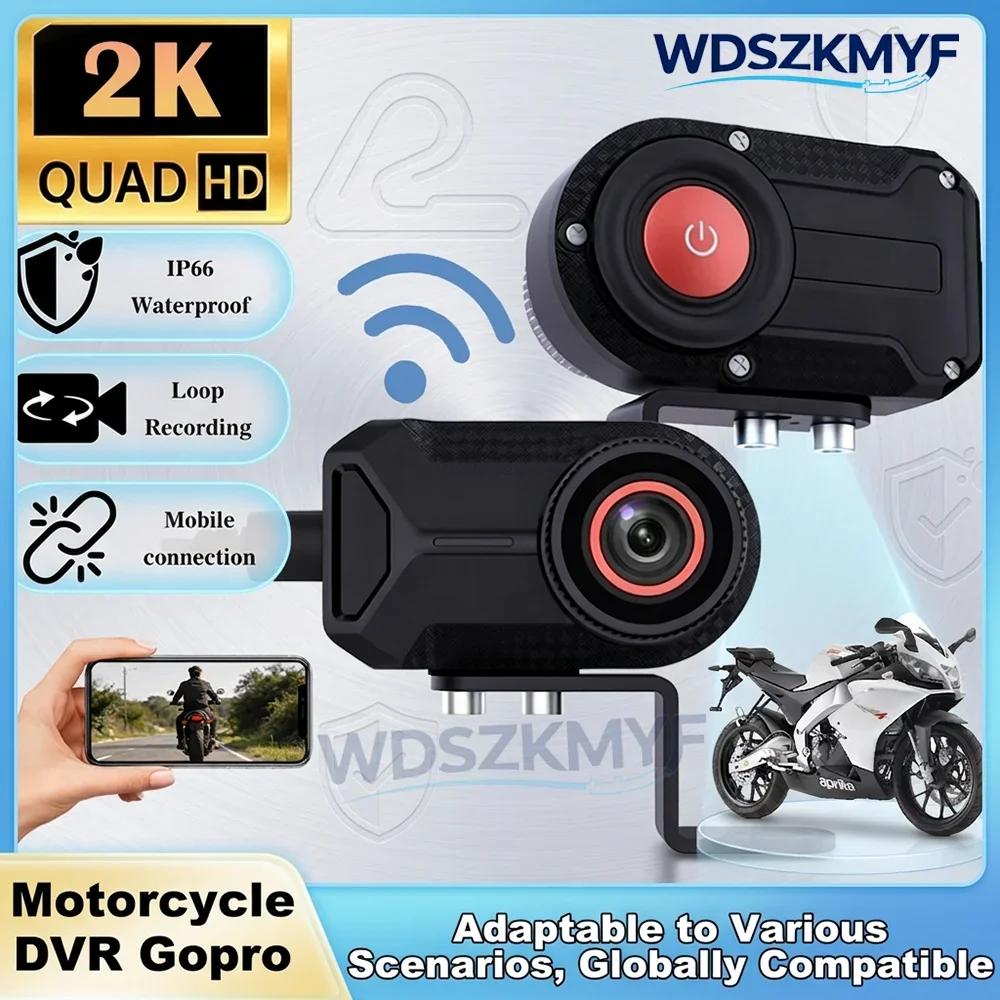 Outdoor Riding 2K HD IP66 Waterproof Motorcycle Driving Recorder WIFI & APP Dashcam Motorcycle Accessories Loop recording
Outdoor Riding 2K HD IP66 Waterproof Motorcycle Driving Recorder WIFI & APP Dashcam Motorcycle Accessories Loop recording
