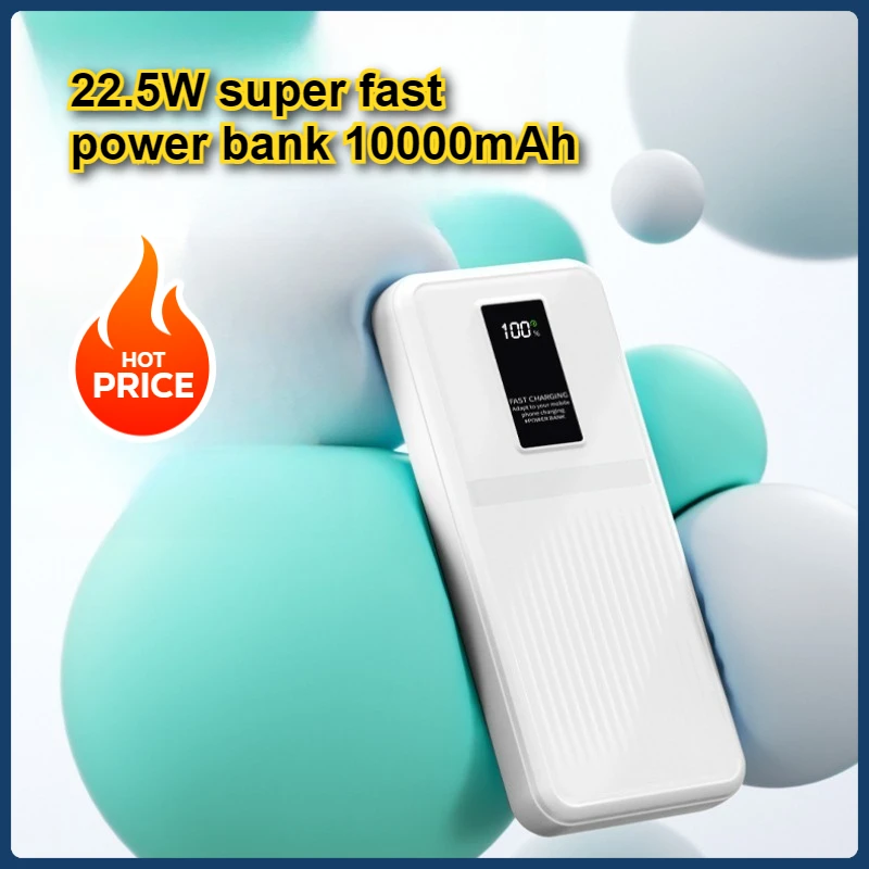 22.5W Super Fast Power Bank 10000mAh Self-contained Cable Light and Thin Mobile Power Supply
22.5W Super Fast Power Bank 10000mAh Self-contained Cable Light and Thin Mobile Power Supply