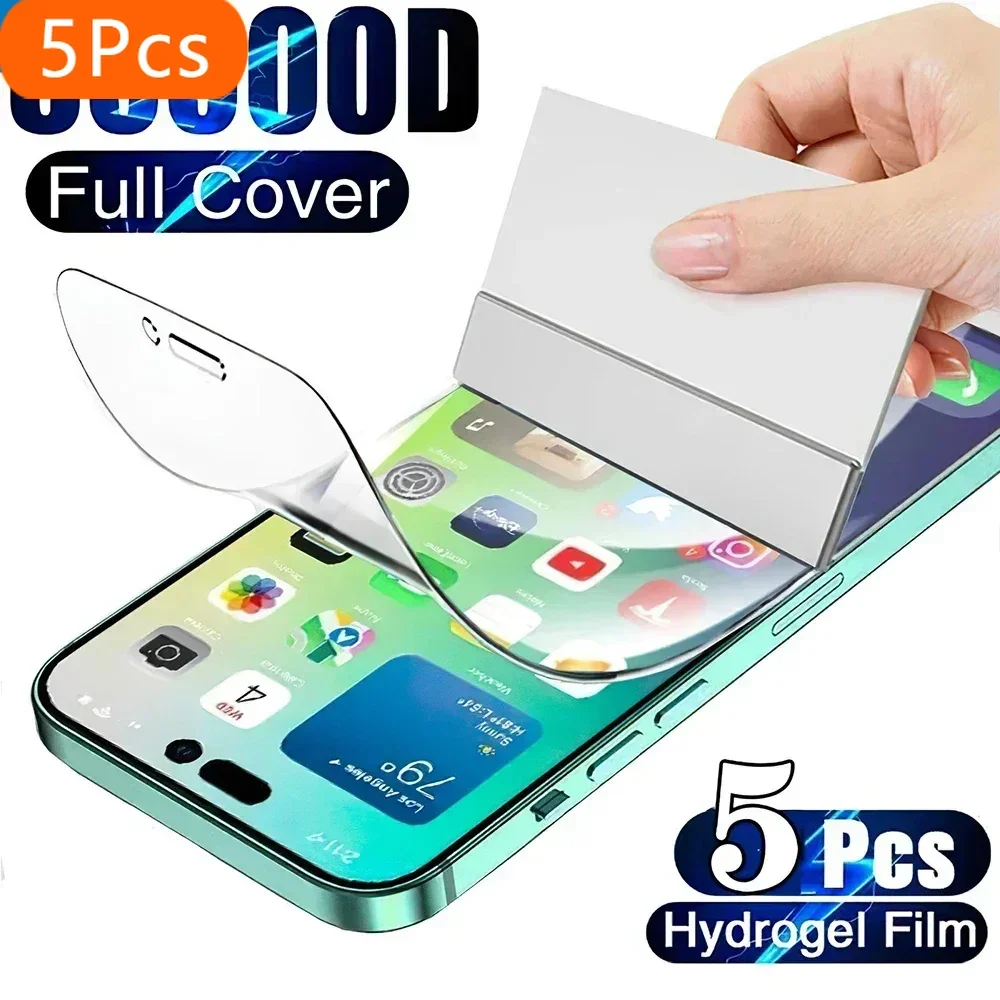 5 Pcs Hydrogel Film For iPhone 16 15 14 13 12 11 Pro Max XS XR 8 Plus Full Cover Screen Protector Anti-Spy Curved Tempered Glass
5 Pcs Hydrogel Film For iPhone 16 15 14 13 12 11 Pro Max XS XR 8 Plus Full Cover Screen Protector Anti-Spy Curved Tempered Glass