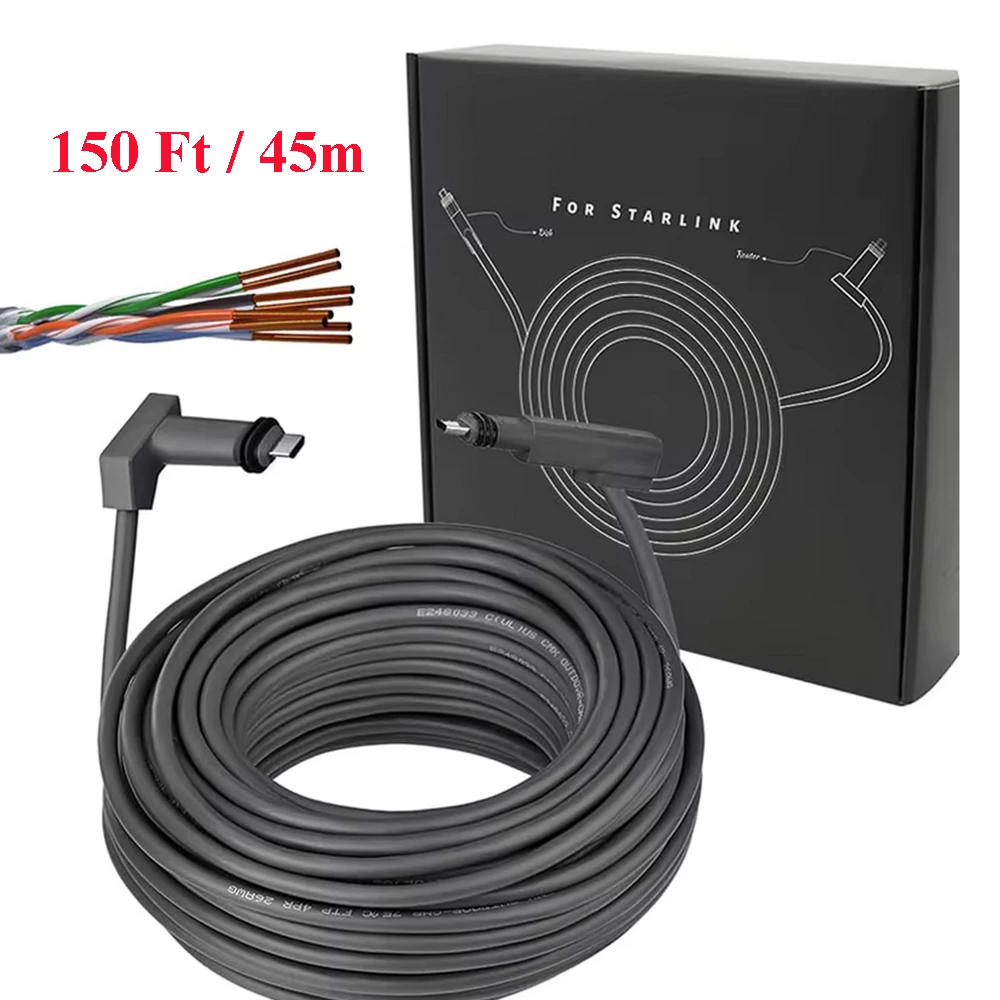 Extended 150ft/45m Starlink Rectangular Cable for SIGNALPLUS Satellite V2 & Router Connection
Extended 150ft/45m Starlink Rectangular Cable for SIGNALPLUS Satellite V2 & Router Connection