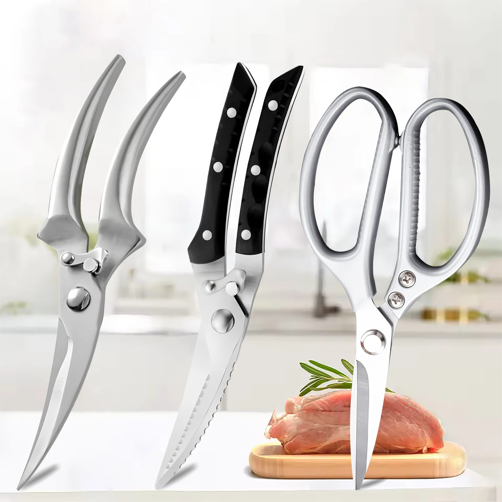 1PC,Multi-Functional Kitchen Scissors Chicken Bone Scissors Non-Slip Handle BBQ Scissors Cooking Scissors Scissors Tools
1PC,Multi-Functional Kitchen Scissors Chicken Bone Scissors Non-Slip Handle BBQ Scissors Cooking Scissors Scissors Tools