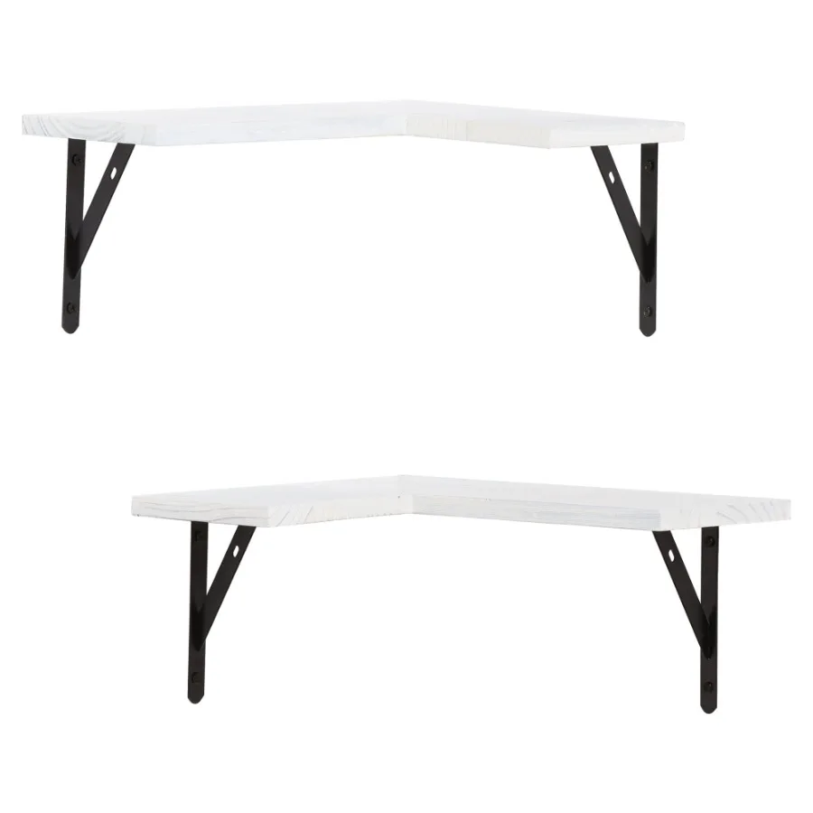 Wood Floating Shelves Set of 2 Wall Mounted Shelves for Bathroom and Kitchen Wall Decor White 15.7*11.4in
Wood Floating Shelves Set of 2 Wall Mounted Shelves for Bathroom and Kitchen Wall Decor White 15.7*11.4in