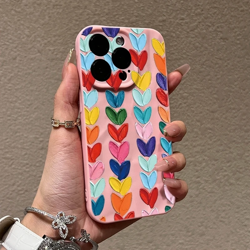 Colorful Oil Painting Heart Pattern Phone Case For iPhone 17 Pro Max 16 15 14 13 12 11 XS Max X XR 7 8 Plus 17 Air Bumper Cover
Colorful Oil Painting Heart Pattern Phone Case For iPhone 17 Pro Max 16 15 14 13 12 11 XS Max X XR 7 8 Plus 17 Air Bumper Cover