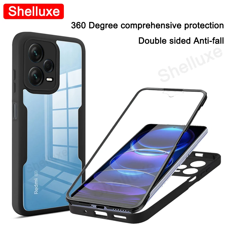 360 Full Body Front+Back Clear Case Shelluxe For Xiaomi Redmi Note 12 13 Pro Plus + Note12 Note13 5G Silicone Double Sided Cover
360 Full Body Front+Back Clear Case Shelluxe For Xiaomi Redmi Note 12 13 Pro Plus + Note12 Note13 5G Silicone Double Sided Cover