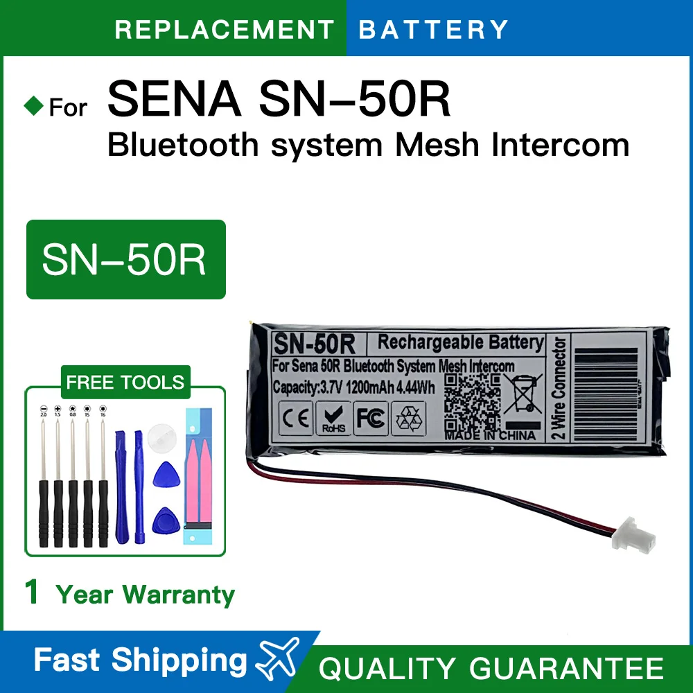 Brand new Replacement Battery CP-SN50R SN-50R Battery for Sena 50R Bluetooth System Mesh Intercom batteria + Tools
Brand new Replacement Battery CP-SN50R SN-50R Battery for Sena 50R Bluetooth System Mesh Intercom batteria + Tools