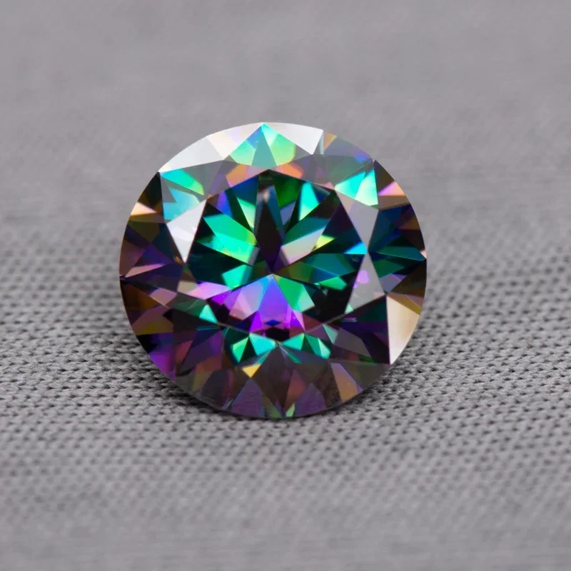 Top Moissanites Stone Round Cut Rainbow Green Color Top Quality Eight Hearts And Eight Arrows Gemstones With Certificate
Top Moissanites Stone Round Cut Rainbow Green Color Top Quality Eight Hearts And Eight Arrows Gemstones With Certificate