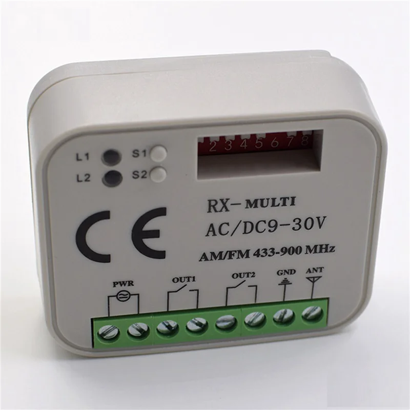 AS95-5X Universal Garage Door Remote Control Receiver 2CH Controller Switch For Transmitter RX 433-900Mhz White
AS95-5X Universal Garage Door Remote Control Receiver 2CH Controller Switch For Transmitter RX 433-900Mhz White