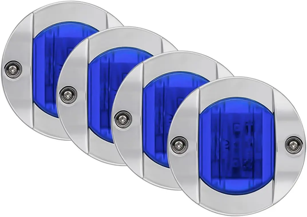 Комплект из 4 круглых морских фонарей 12В для лодок, каяков, яхт, понтонов, с креплением на транец
Комплект из 4 круглых морских фонарей 12В для лодок, каяков, яхт, понтонов, с креплением на транец