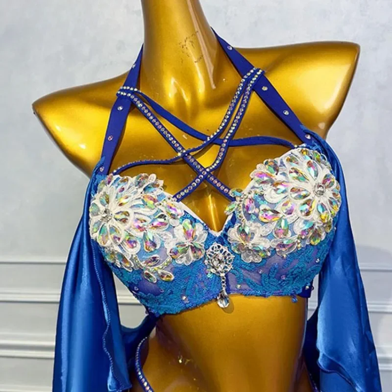 Customized Blue Belly Dance Costumes Performance Practice Clothing Female Oriental Dance Clothes Fishtail Skirt Exotic Dancewear
Customized Blue Belly Dance Costumes Performance Practice Clothing Female Oriental Dance Clothes Fishtail Skirt Exotic Dancewear