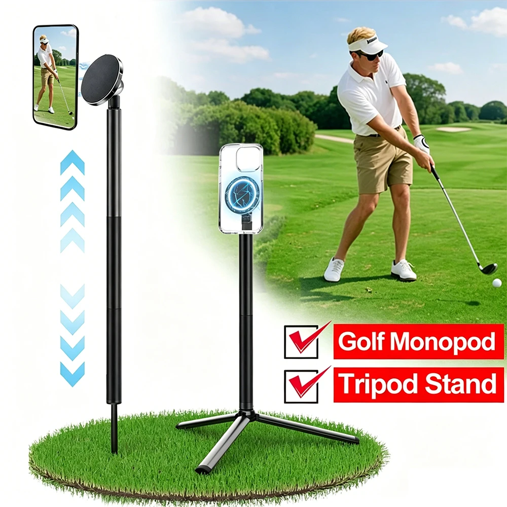 Aluminum Magnetic Golf Monopod Magnet Selfie Stick Golf Tripod Stand for Golf Traing Aid Swing Recording for Magsafe iPhone
Aluminum Magnetic Golf Monopod Magnet Selfie Stick Golf Tripod Stand for Golf Traing Aid Swing Recording for Magsafe iPhone