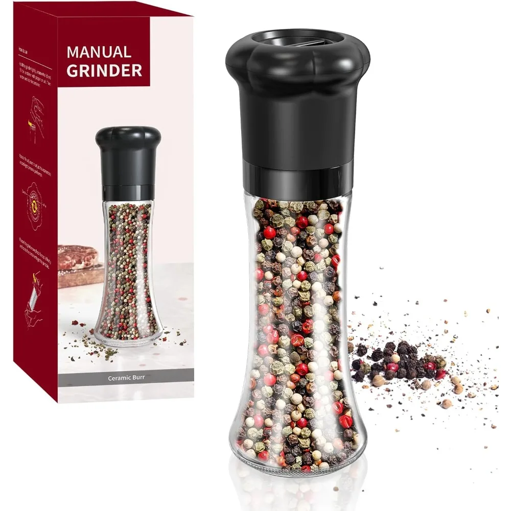 Professional Manual Pepper Grinder and Spice Mill Tall Black Premium Kitchen Tool for Chefs Refillable Adjustable Coarseness Ceramic Blades BPA Free 180ml Glass Container Large Capacity Salt Mill for Cooking Baking
Professional Manual Pepper Grinder and Spice Mill Tall Black Premium Kitchen Tool for Chefs Refillable Adjustable Coarseness Ceramic Blades BPA Free 180ml Glass Container Large Capacity Salt Mill for Cooking Baking
