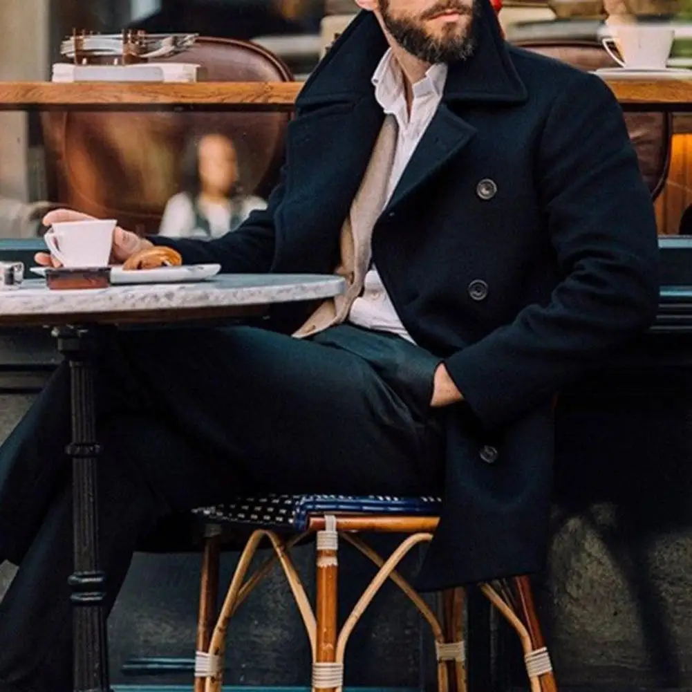 Men Fall Winter Trench Coat Double-breasted Buttons Thick Mid Length Cardigan British Style Windproof Men Jacket Coat
Men Fall Winter Trench Coat Double-breasted Buttons Thick Mid Length Cardigan British Style Windproof Men Jacket Coat