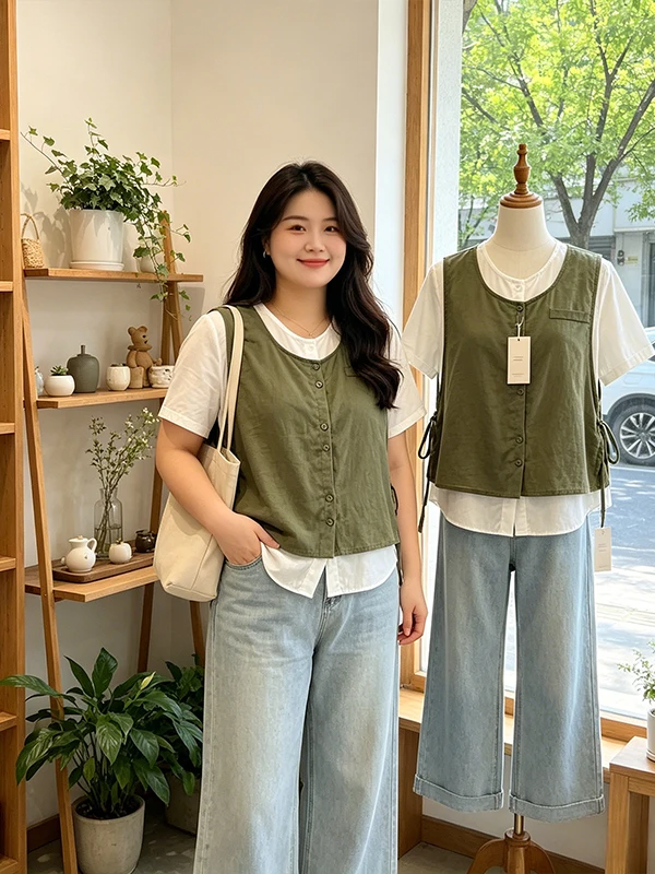 plus Size Women's Summer Shirt Unique Color Collision Vest Fake Two-Piece Short Sleeve Casual Commute round Neck Regular Length
plus Size Women's Summer Shirt Unique Color Collision Vest Fake Two-Piece Short Sleeve Casual Commute round Neck Regular Length
