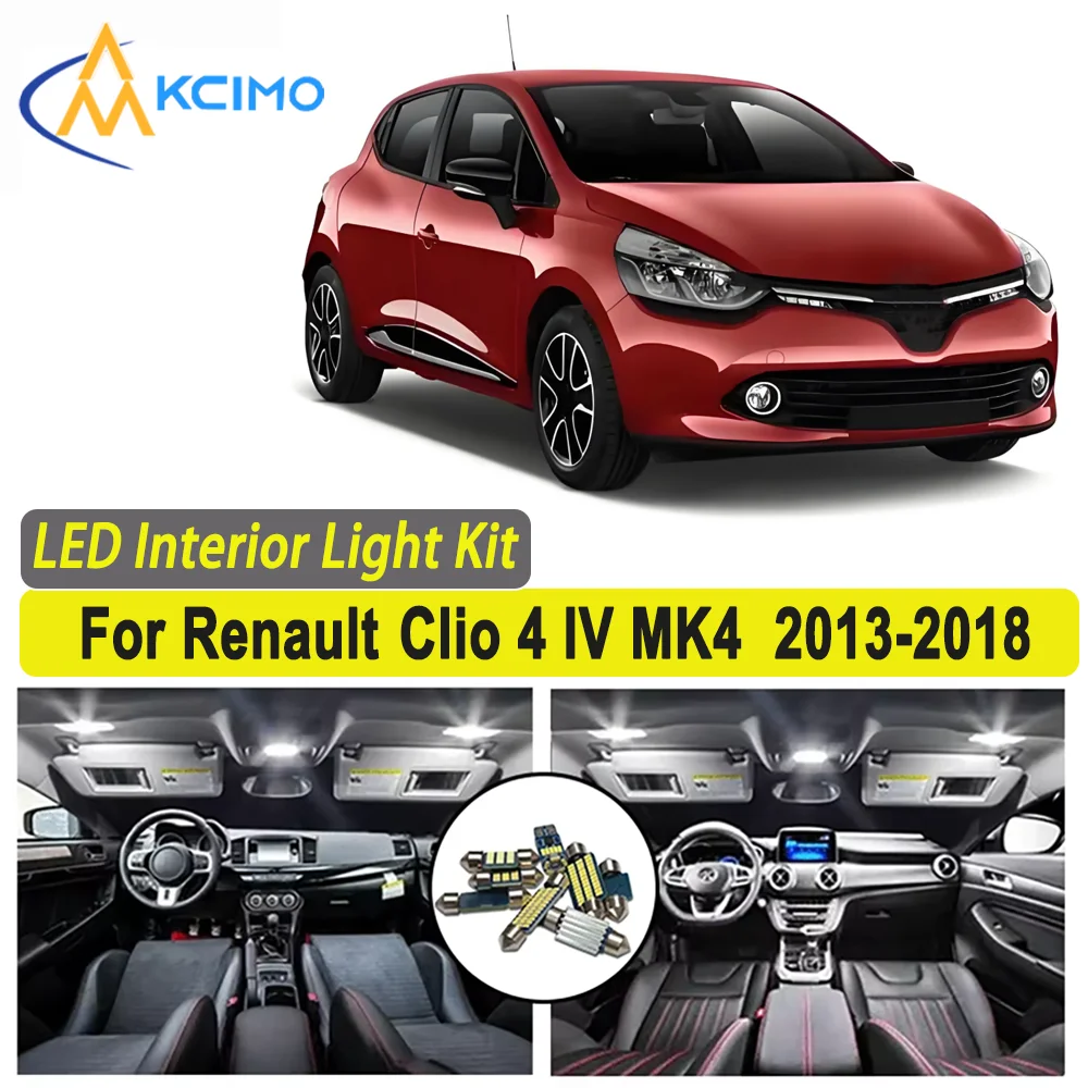 Kcimo LED для Renault Clio 4 IV MK4 2013-2018 гг. Яркий светодиодный внутренний купол с картой, комплект освещения багажника, автомобильные светодиодные лампы, автомобильные светодиодные фонари
Kcimo LED для Renault Clio 4 IV MK4 2013-2018 гг. Яркий светодиодный внутренний купол с картой, комплект освещения багажника, автомобильные светодиодные лампы, автомобильные светодиодные фонари