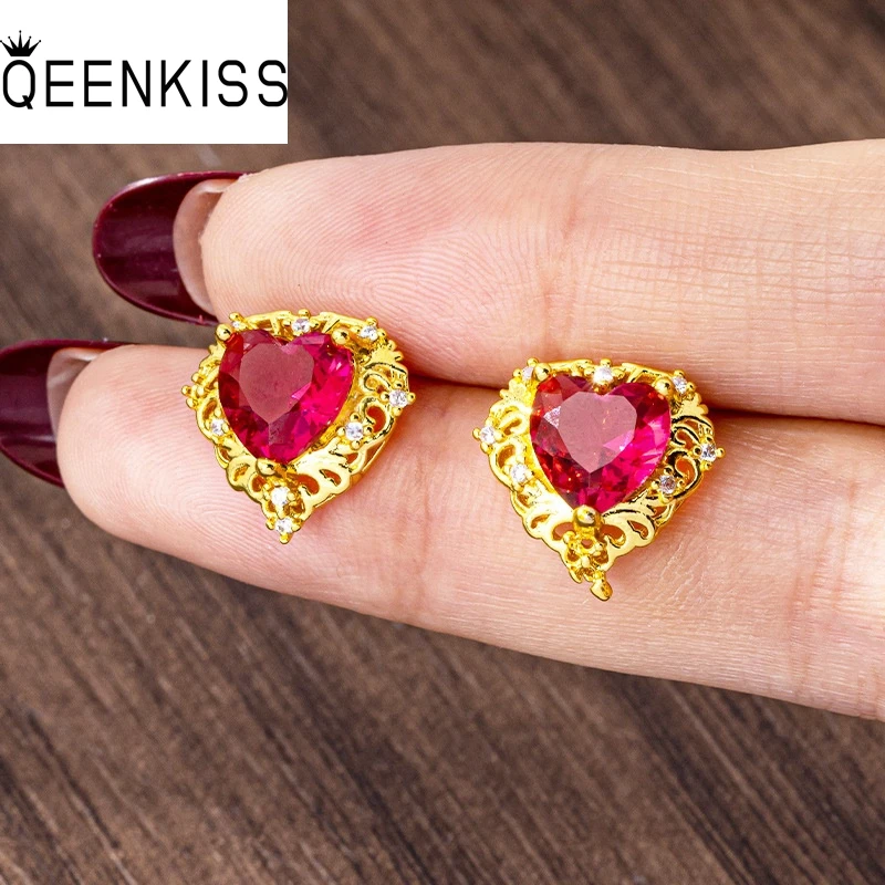 QEENKISS 24KT Gold Heart Stud Earrings For Women Wedding Party Birthday Christmas Bride Mother Girlfriend Ladies Gifts EG5516
QEENKISS 24KT Gold Heart Stud Earrings For Women Wedding Party Birthday Christmas Bride Mother Girlfriend Ladies Gifts EG5516