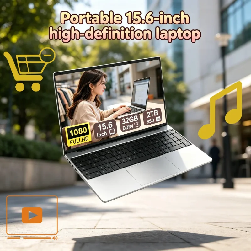 15.6 Inch Business Gaming Laptop Intel N3700 4405U Win11 32GB DDR4 2TB SSD Ultra Thin Portable Notebook
15.6 Inch Business Gaming Laptop Intel N3700 4405U Win11 32GB DDR4 2TB SSD Ultra Thin Portable Notebook