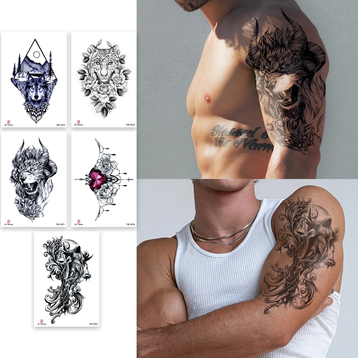 Half Arm Temporary Tattoo Sticker Lion Tiger Leopard Wolf Dragon Waterproof Tattoo Sticker For Men Women Body Art Tattoo
Half Arm Temporary Tattoo Sticker Lion Tiger Leopard Wolf Dragon Waterproof Tattoo Sticker For Men Women Body Art Tattoo