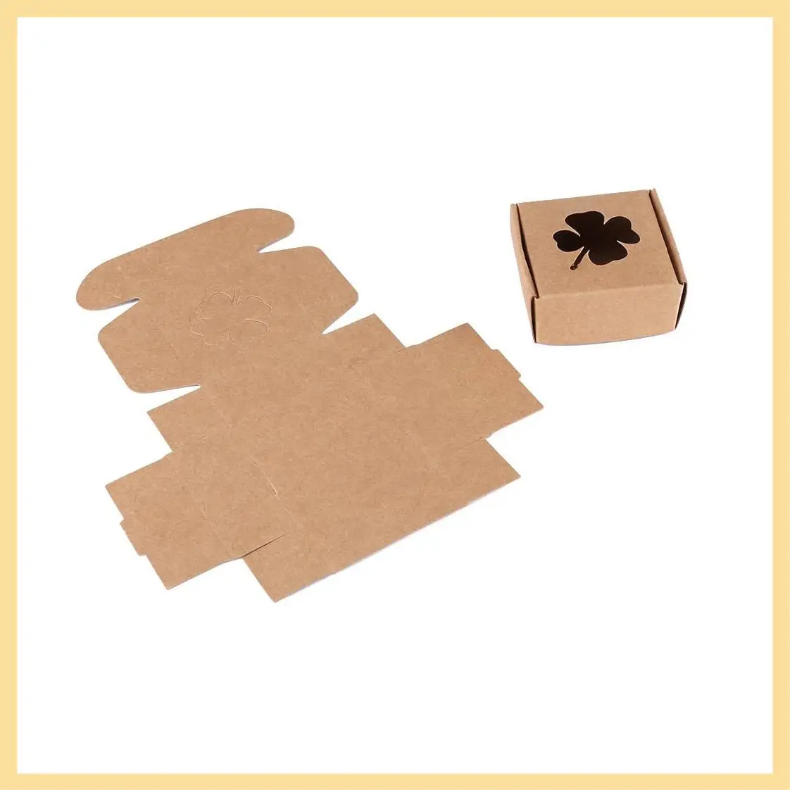 GOOD-Brown 350G Kraft Paper Four-Leaf Clover Foldable Kraft Paper Gift Box Handmade Soap Candy Jewelry Accessories
GOOD-Brown 350G Kraft Paper Four-Leaf Clover Foldable Kraft Paper Gift Box Handmade Soap Candy Jewelry Accessories