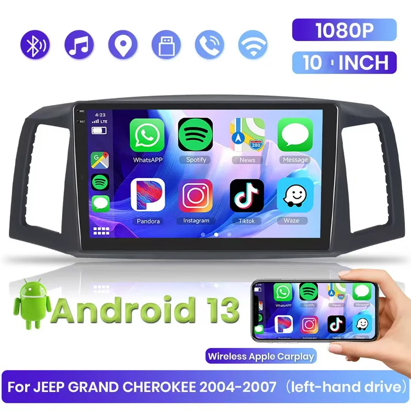 10''Android 13 6+128GB For Jeep Grand Cherokee 2004-2007 Apple Carplay Auto Car Stereo Radio FM AM Head Unit
10''Android 13 6+128GB For Jeep Grand Cherokee 2004-2007 Apple Carplay Auto Car Stereo Radio FM AM Head Unit