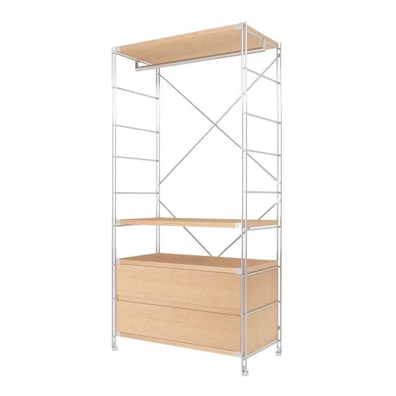 Open multi-layer wardrobe, floor-to-ceiling coat rack in home storage, multi-functional clothes hanging rod
Open multi-layer wardrobe, floor-to-ceiling coat rack in home storage, multi-functional clothes hanging rod