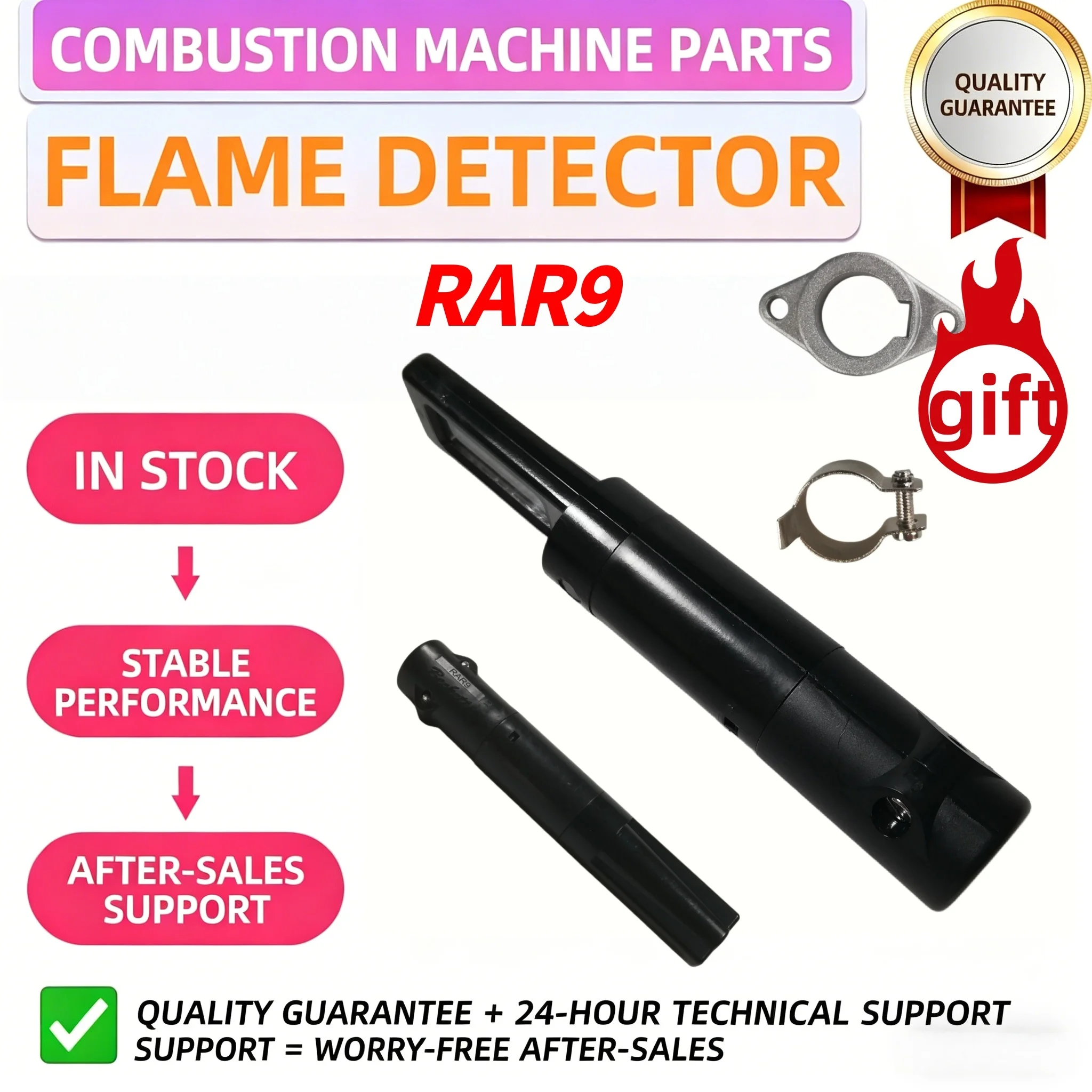 Universal RAR9 Optical Flame Eye Photocell Sensor Industrial Burner Flame Detection Replacement Part, 24h Fast Shipping
Universal RAR9 Optical Flame Eye Photocell Sensor Industrial Burner Flame Detection Replacement Part, 24h Fast Shipping