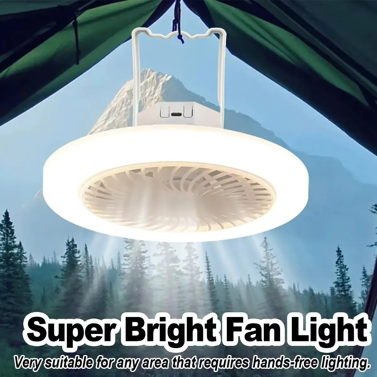 2 in 1 Fan with Lights 3 Speed Modes Dimmable Camping Fans Lamp Portable Rechargeable Standing Hooked for Outdoor Camping Tent
2 in 1 Fan with Lights 3 Speed Modes Dimmable Camping Fans Lamp Portable Rechargeable Standing Hooked for Outdoor Camping Tent