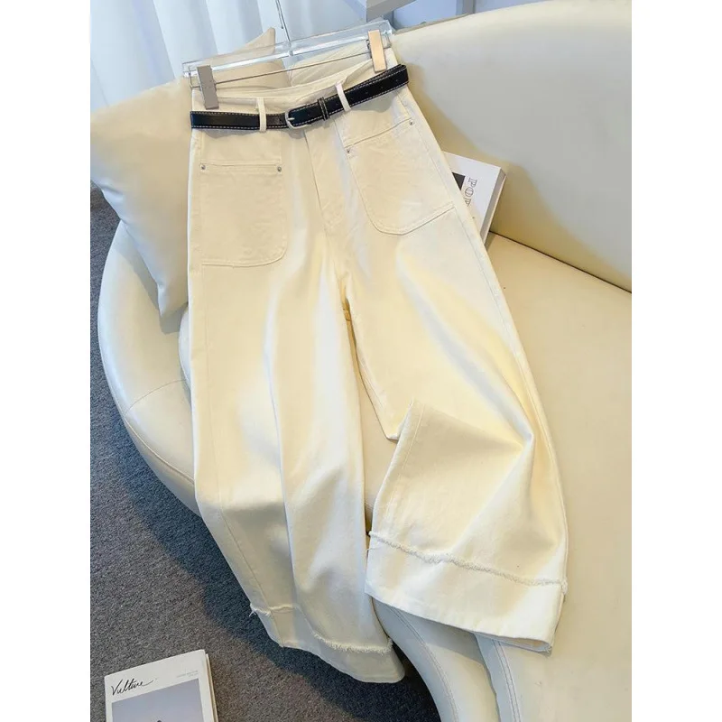 Light Beige White Apricot High Waist Wide Leg Jeans Women 2025 Hot Style Early Spring Summer New Frayed Hem Cropped Straight
Light Beige White Apricot High Waist Wide Leg Jeans Women 2025 Hot Style Early Spring Summer New Frayed Hem Cropped Straight