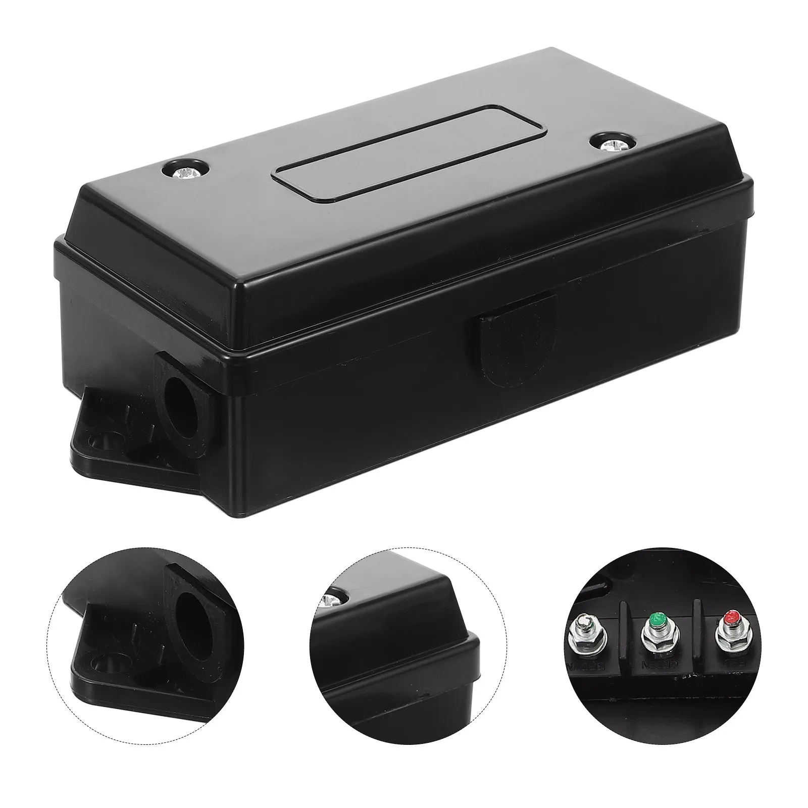 7 Way Trailer Junction Box Plastic Weatherproof Power Cord Connection Box for Trailer Wiring Outdoor Electrical Cable Enclosure
7 Way Trailer Junction Box Plastic Weatherproof Power Cord Connection Box for Trailer Wiring Outdoor Electrical Cable Enclosure