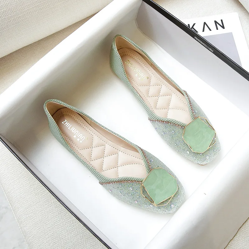 Elegant Women's Shoes Exquisite Metal Decoration Casual Shoes Fashion Rhinestone Shallow Flat Shoe Designer Shoes Zapatos Mujer
Elegant Women's Shoes Exquisite Metal Decoration Casual Shoes Fashion Rhinestone Shallow Flat Shoe Designer Shoes Zapatos Mujer