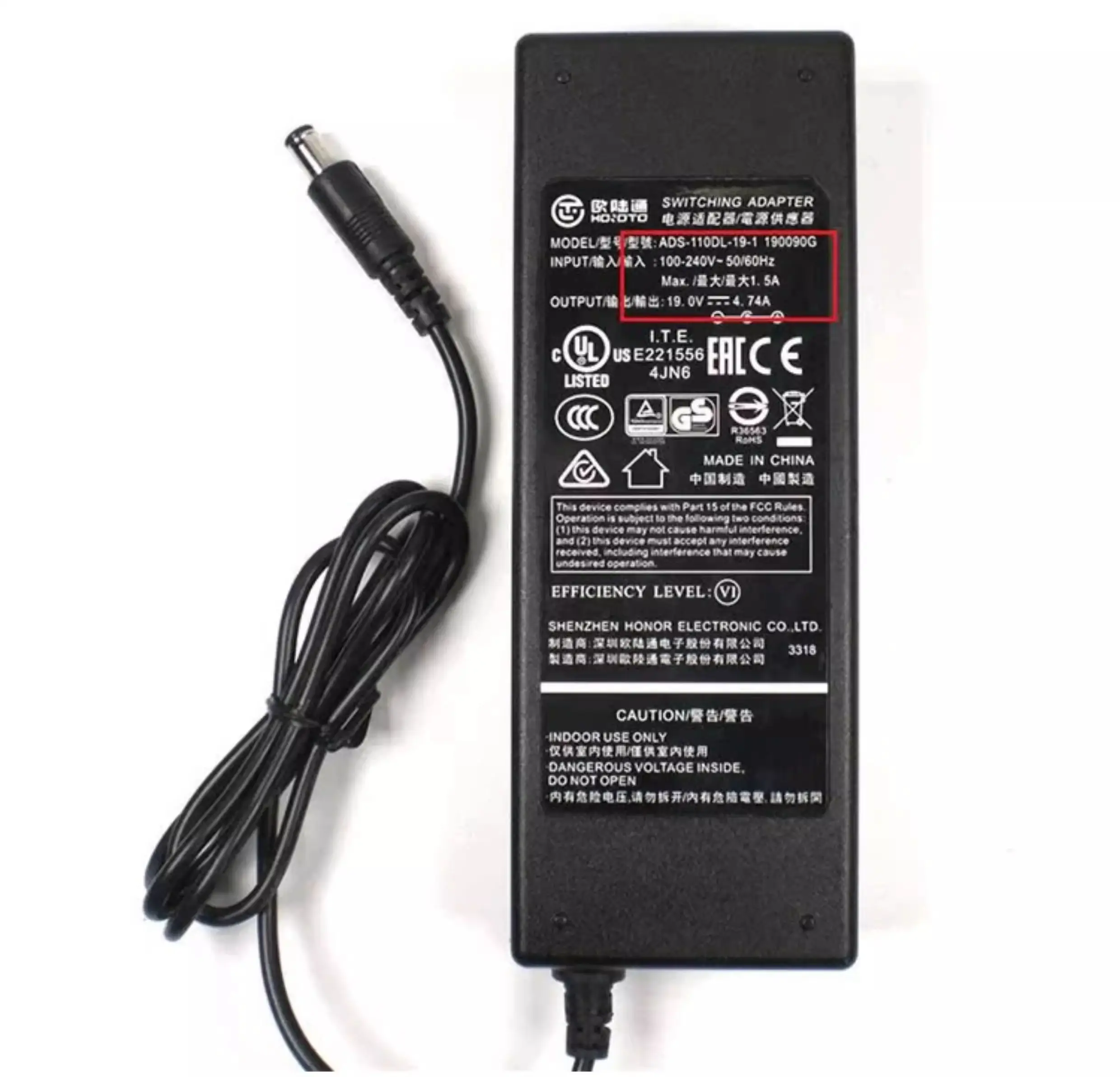 For Centerm Thin Client Power Supply Original AC Adapter Charger 19V 4.74A 90W Meikai PDN-90E-15 HOIOTO ADS-110DL-19-1 190090G
For Centerm Thin Client Power Supply Original AC Adapter Charger 19V 4.74A 90W Meikai PDN-90E-15 HOIOTO ADS-110DL-19-1 190090G