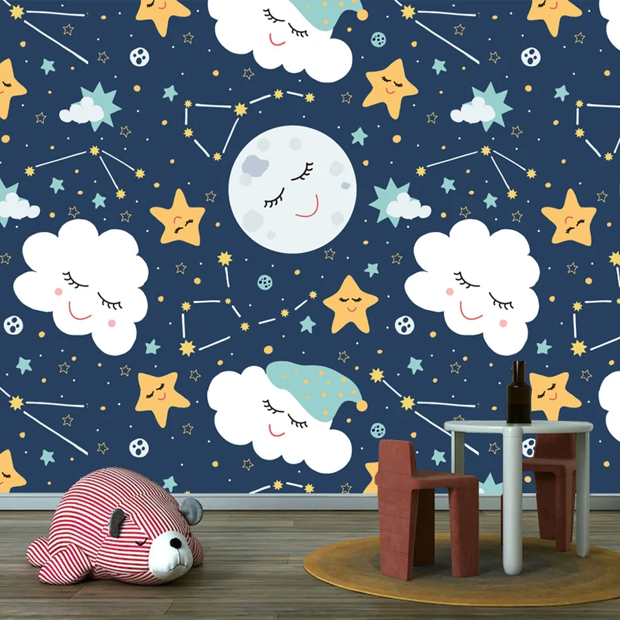 Custom Cartoon Wall Art Papers Home Decor Easy to Apply Self Adhesive Wallpaper for Living Room Starry Space Kids Baby Bed Mural
Custom Cartoon Wall Art Papers Home Decor Easy to Apply Self Adhesive Wallpaper for Living Room Starry Space Kids Baby Bed Mural