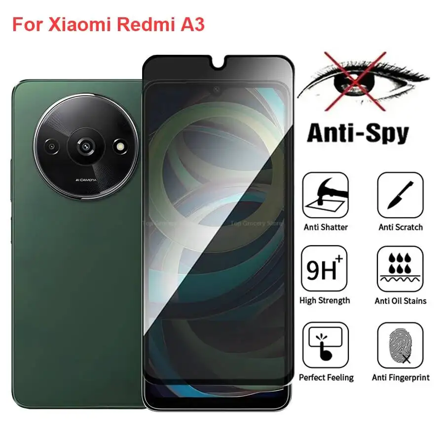 For Xiaomi Redmi A3 Anti Spy Privacy Tempered Glass Protector Compatible For Redmia3 Full Cover Screen Phone Film
For Xiaomi Redmi A3 Anti Spy Privacy Tempered Glass Protector Compatible For Redmia3 Full Cover Screen Phone Film