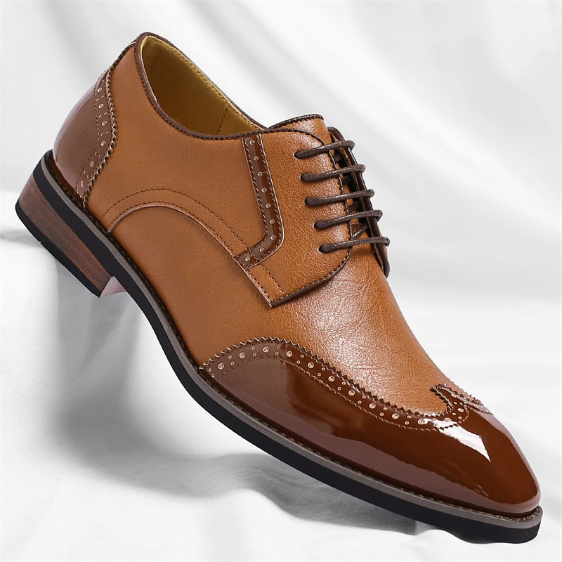 Men's Shoes 2026 New Leather Shoes Color blocked Personalized Fashion Business Casual Shoes Lace up Pointed Leather Shoes Dress
Men's Shoes 2026 New Leather Shoes Color blocked Personalized Fashion Business Casual Shoes Lace up Pointed Leather Shoes Dress