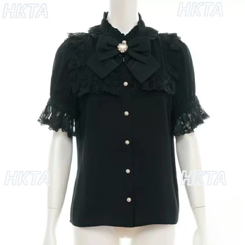 Original Japanese Style Mine Shirt Student Preppy Style Bow Lolita Short-sleeved Blouse Summer New Black and White Shirt Tops
Original Japanese Style Mine Shirt Student Preppy Style Bow Lolita Short-sleeved Blouse Summer New Black and White Shirt Tops