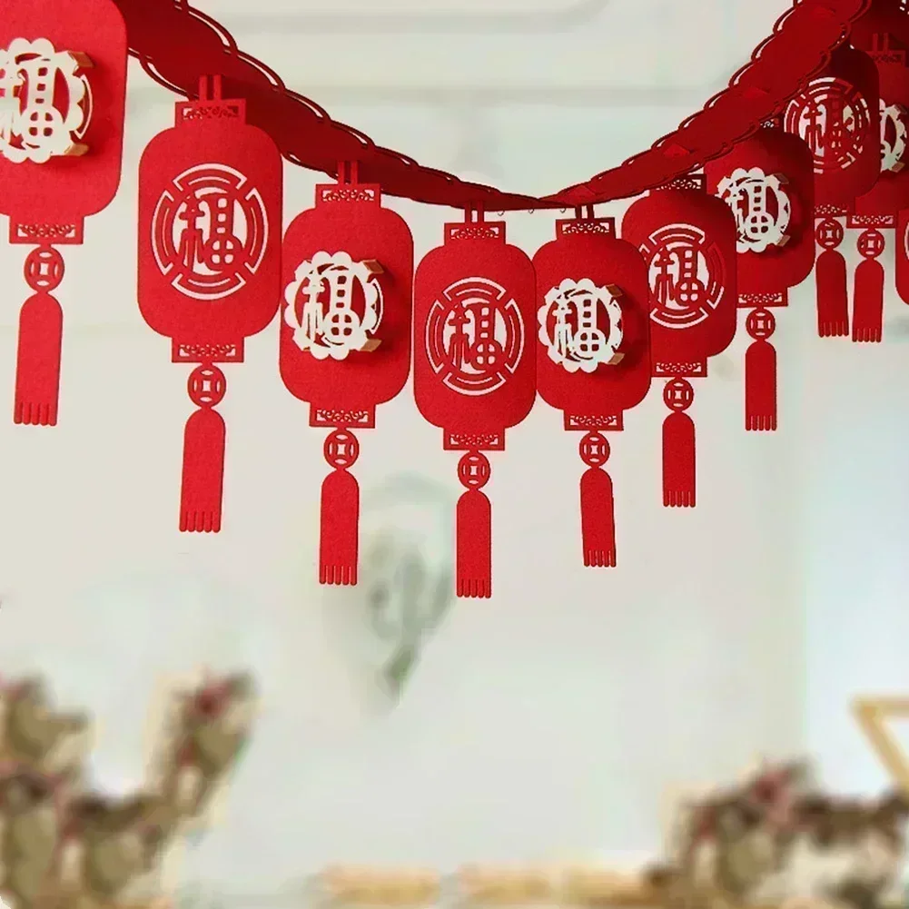 Набор украшений 3D-фонариков для весеннего фестиваля с красными полосками и персонажами благословения для радостных торжеств
Набор украшений 3D-фонариков для весеннего фестиваля с красными полосками и персонажами благословения для радостных торжеств