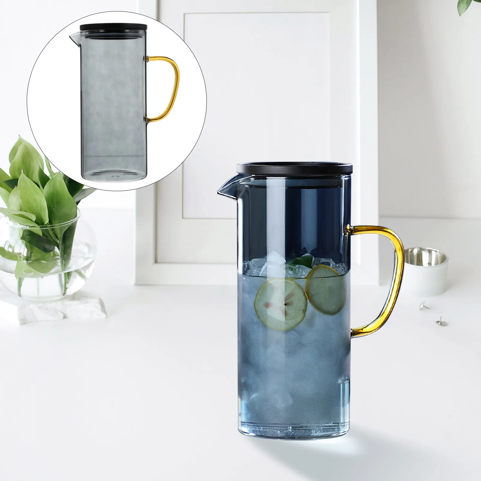 1Pcs Juice Jug Glass Water Pitcher Cold Water Kettle Large Capacity Stylish Design Comfort Handle Suitable for Juice
1Pcs Juice Jug Glass Water Pitcher Cold Water Kettle Large Capacity Stylish Design Comfort Handle Suitable for Juice
