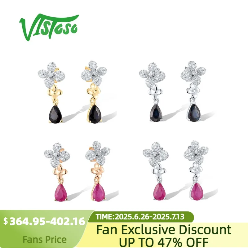VISTOSO Pure 14K 585, розовые/белые/желтые серьги-гвоздики для женщин, сверкающие бриллианты, рубиновый сапфир, необычные цветы, модные ювелирные изделия
VISTOSO Pure 14K 585, розовые/белые/желтые серьги-гвоздики для женщин, сверкающие бриллианты, рубиновый сапфир, необычные цветы, модные ювелирные изделия