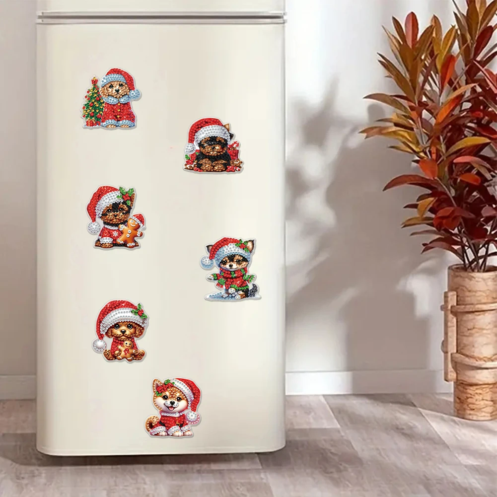 6PCS 2D Flat Xmas DIY Crystal Refrigerator Magnet for Home Decor (Christmas Dog)
6PCS 2D Flat Xmas DIY Crystal Refrigerator Magnet for Home Decor (Christmas Dog)