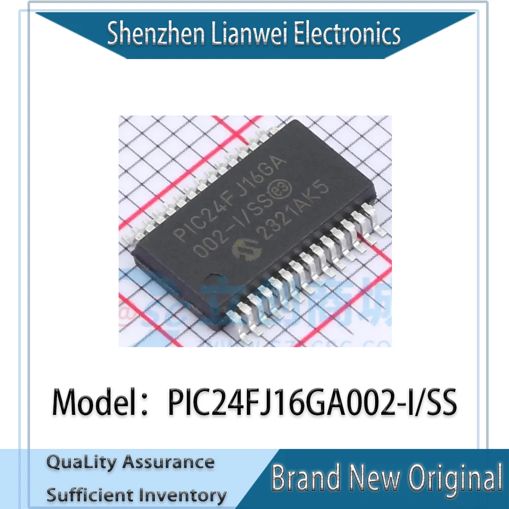100% New Original PIC24FJ16GA PIC24FJ16GA002-I/SS PIC24FJ16GA002 IC MCU Chipset SSOP-28
100% New Original PIC24FJ16GA PIC24FJ16GA002-I/SS PIC24FJ16GA002 IC MCU Chipset SSOP-28