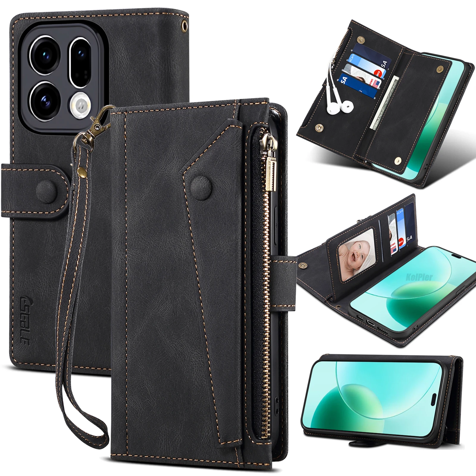 Wallet Flip Leather Case For OPPO Find X9 PRO FindX9 Mobile Phone Case For Rope Luxury Zipper Cover Smartphone Casing
Wallet Flip Leather Case For OPPO Find X9 PRO FindX9 Mobile Phone Case For Rope Luxury Zipper Cover Smartphone Casing