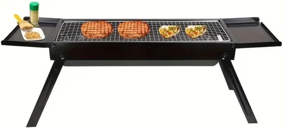 Portable 23" Stainless Steel Charcoal Grill, Foldable and Compact for Outdoor BBQ, Camping, Picnics, and Parties.
Portable 23" Stainless Steel Charcoal Grill, Foldable and Compact for Outdoor BBQ, Camping, Picnics, and Parties.