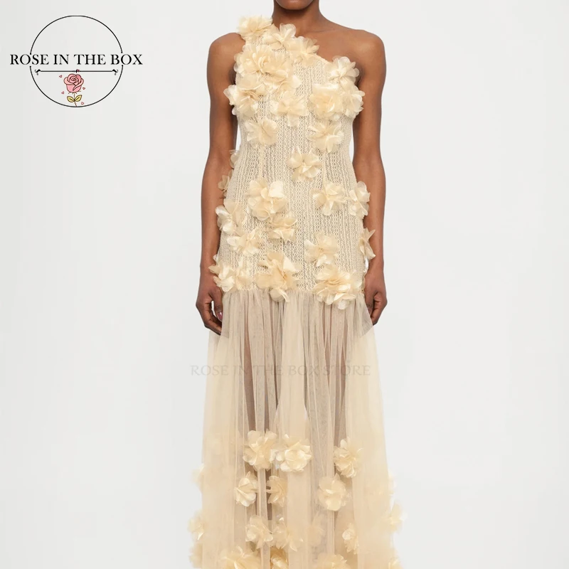 ROSEINTHEBOX Beige One Shoulder Flower Appliques Evening Dresses 2025 for Women فساتين سهرات Sleeveless Party Dress
ROSEINTHEBOX Beige One Shoulder Flower Appliques Evening Dresses 2025 for Women فساتين سهرات Sleeveless Party Dress