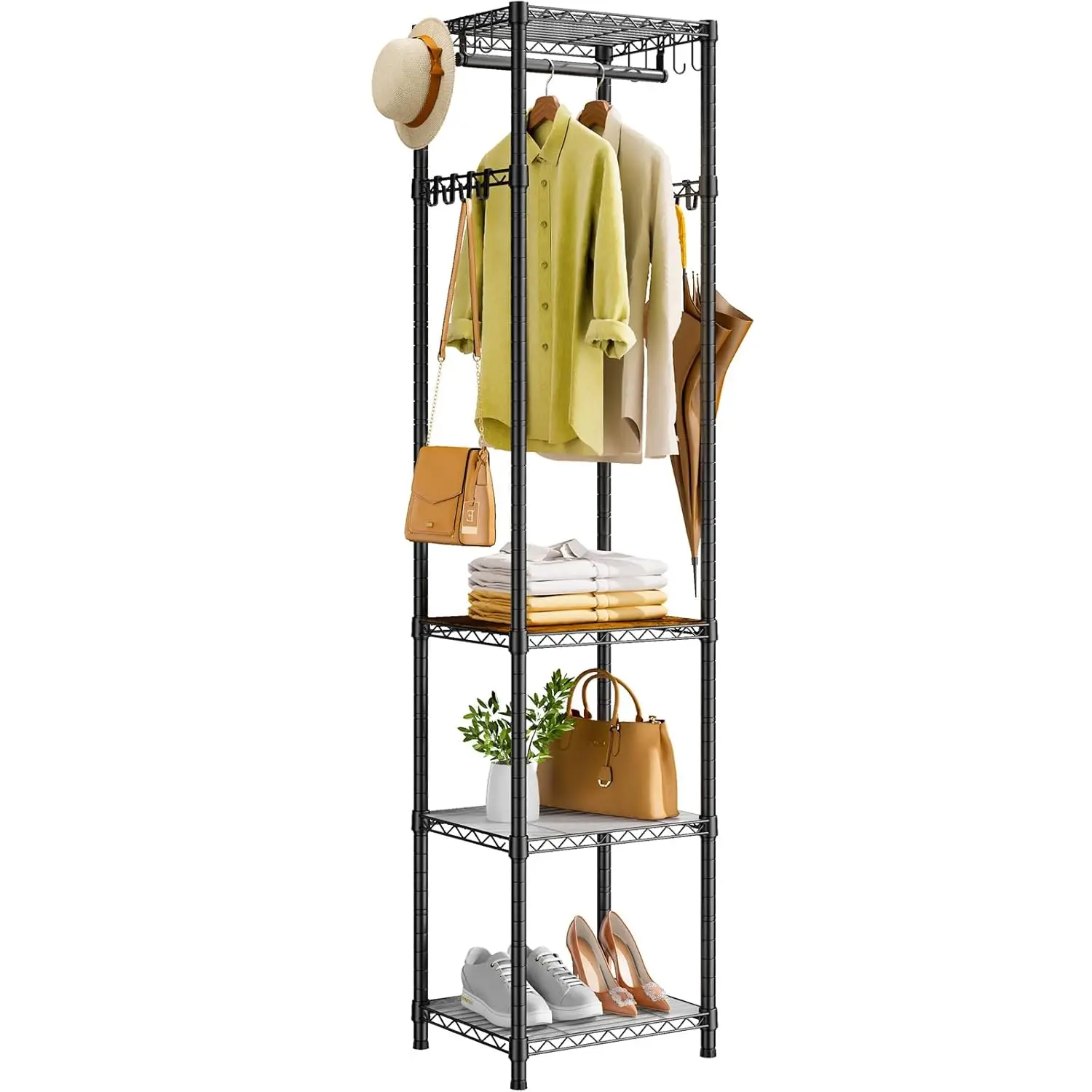 R1 Clothes Rack Heavy Duty, Clothing Racks for Hanging Clothes, Garment Rack with Storage Shelves, Small Coat Rack, Customized
R1 Clothes Rack Heavy Duty, Clothing Racks for Hanging Clothes, Garment Rack with Storage Shelves, Small Coat Rack, Customized