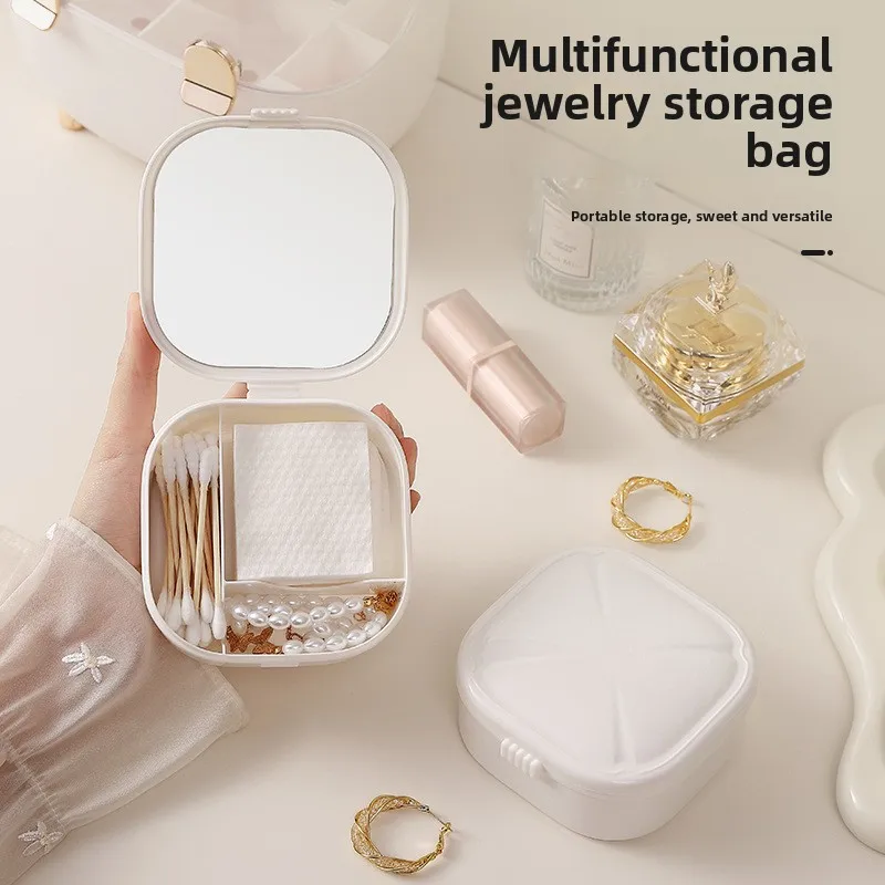 Portable Cosmetic Cotton Storage Box Antioxidant Necklace Earring Ring Compartment Box Travel Jewelry Cotton Swab Organizer
Portable Cosmetic Cotton Storage Box Antioxidant Necklace Earring Ring Compartment Box Travel Jewelry Cotton Swab Organizer