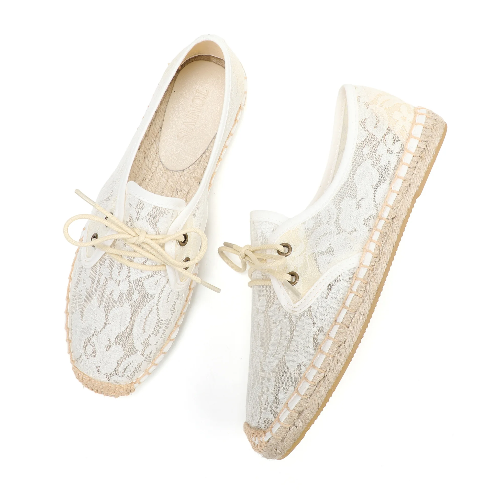 Women Lace Espadrilles Flats Casual Fisherman Shoes Breathable Summer Slip On Shoes Comfortable Ladies Loafers
Women Lace Espadrilles Flats Casual Fisherman Shoes Breathable Summer Slip On Shoes Comfortable Ladies Loafers