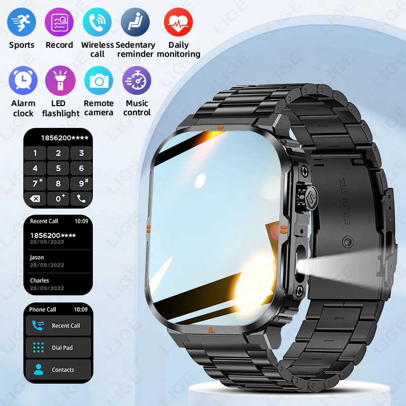 2026 New Military Smart Watch Men Outdoor Sports Fitness Tracker Health Monitoring 2.01Inch Bluetooth Calls Smartwatch Men Gifts
2026 New Military Smart Watch Men Outdoor Sports Fitness Tracker Health Monitoring 2.01Inch Bluetooth Calls Smartwatch Men Gifts