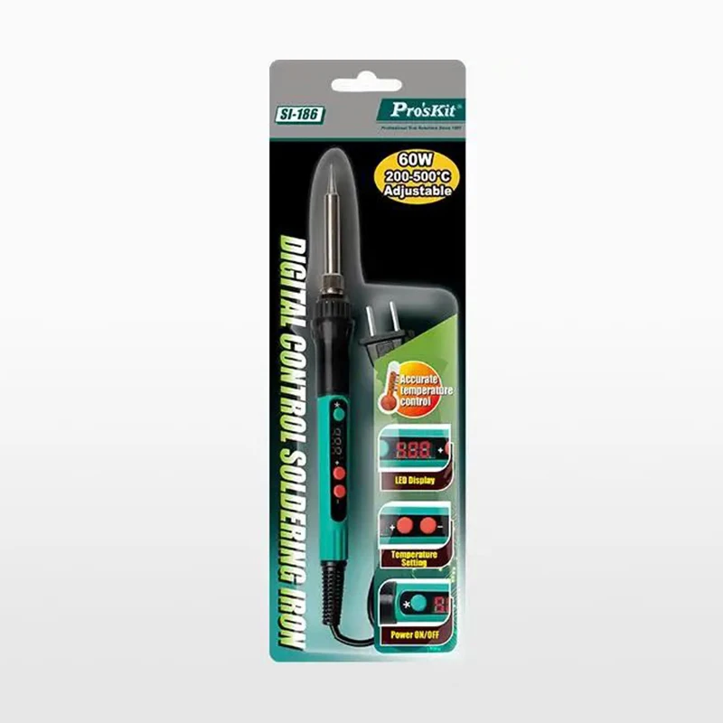 Pro’skit Thermostatic adjustable temperature electric soldering iron 60W electronic welding tool SI-186G
Pro’skit Thermostatic adjustable temperature electric soldering iron 60W electronic welding tool SI-186G